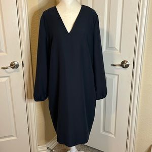 NWOT! Banana Republic Navy Long Sleeve Shift Dress